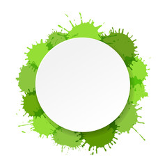 Banner With Green Blobs