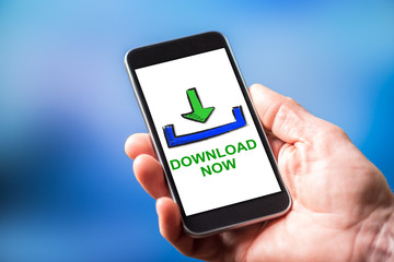 Download concept on a smartphone