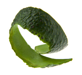 avocado peel isolated on white background