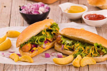 Hot dogs.