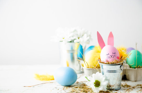 Funny and cute easter background