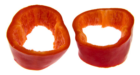 red pepper isolated on white background