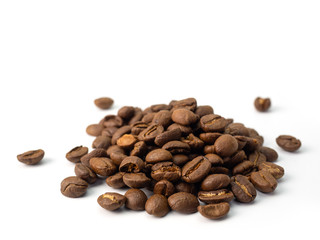 Coffee Beans on white background.