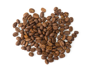  Coffee Beans on white background.