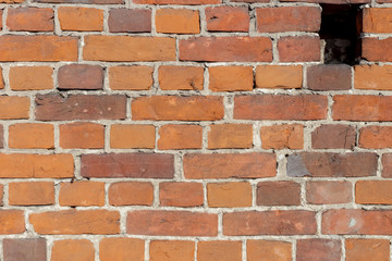 Background of old brick wall pattern texture.