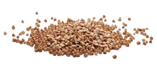 Buckwheat isolated on white background