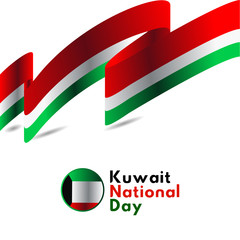 Kuwait National Day Vector Template Design Illustration