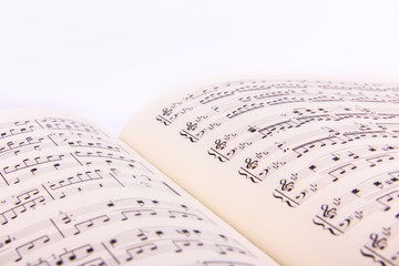 Naklejka premium Opened sheet music book