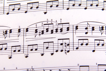 Fototapeta premium Close-up of sheet music page