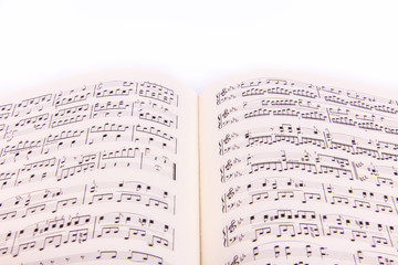 Naklejka premium Opened sheet music book