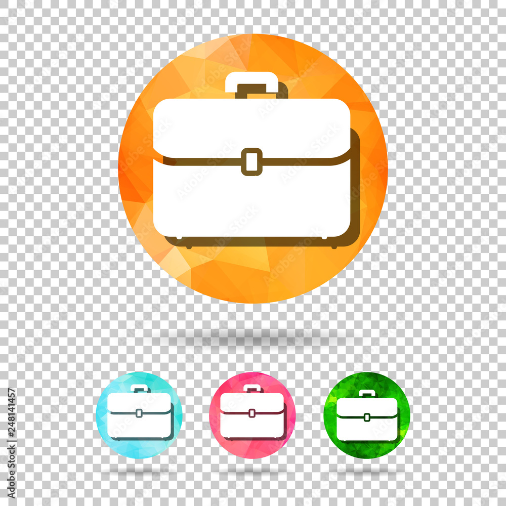 Poster abstract geometric triangular briefcase icon for graphic design