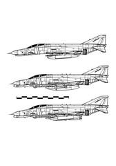McDonnell Douglas F-4 PHANTOM II. Outline drawing