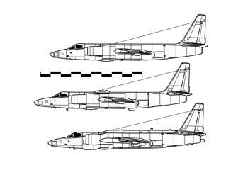 Lockheed U-2. Outline drawing