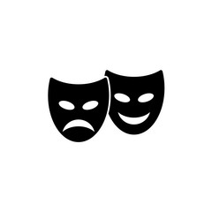 theatrical mask. vector icon