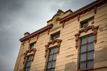 Streets of Negotin, small place in east Serbia. Center of old town. Beautiful cloudy day. Town is known for production of wine.