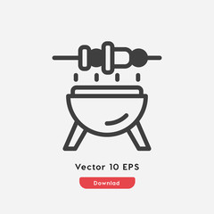 bbq icon vector