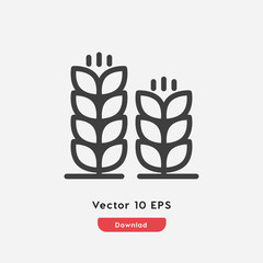 wheat icon vector