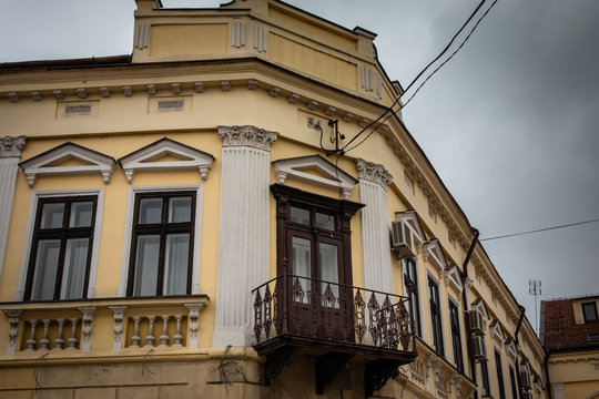 Streets of Negotin, small place in east Serbia. Center of old town. Beautiful cloudy day. Town is known for production of wine.