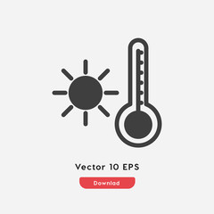 temperature icon vector