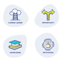 CAREER LADDER ICON SET