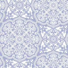 White blue Moroccan ornament pattern artwork for tattoo, fabrics, souvenirs, packaging, greeting cards and scrapbooking,ceramics