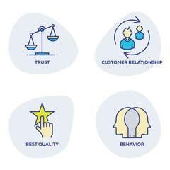 CUSTOMER RELATIONSHIP ICON SET