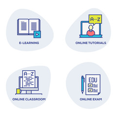 E LEARNING ICON SET