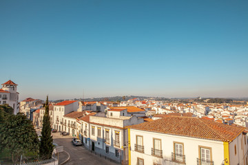 Naklejka na ściany i meble Evora colorful Cityscape in Alentejo Portugal