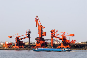 Industrial Cranes at Port