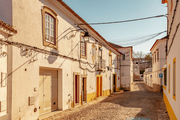 Fototapeta na wymiar Traditional Portuguese residential Architecture in the city Evora Portugal
