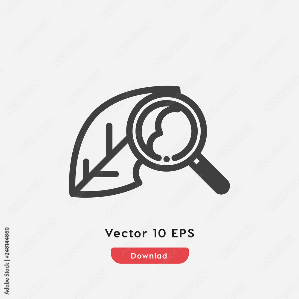 Poster search on nature icon. search on nature vector symbol. linear style sign for mobile concept and web 