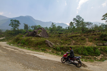 Motorscooter in Vietnam Sapa