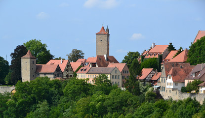 Obraz premium Panorama von Rothenburg ob der Tauber