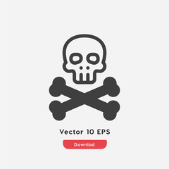 skull icon vector