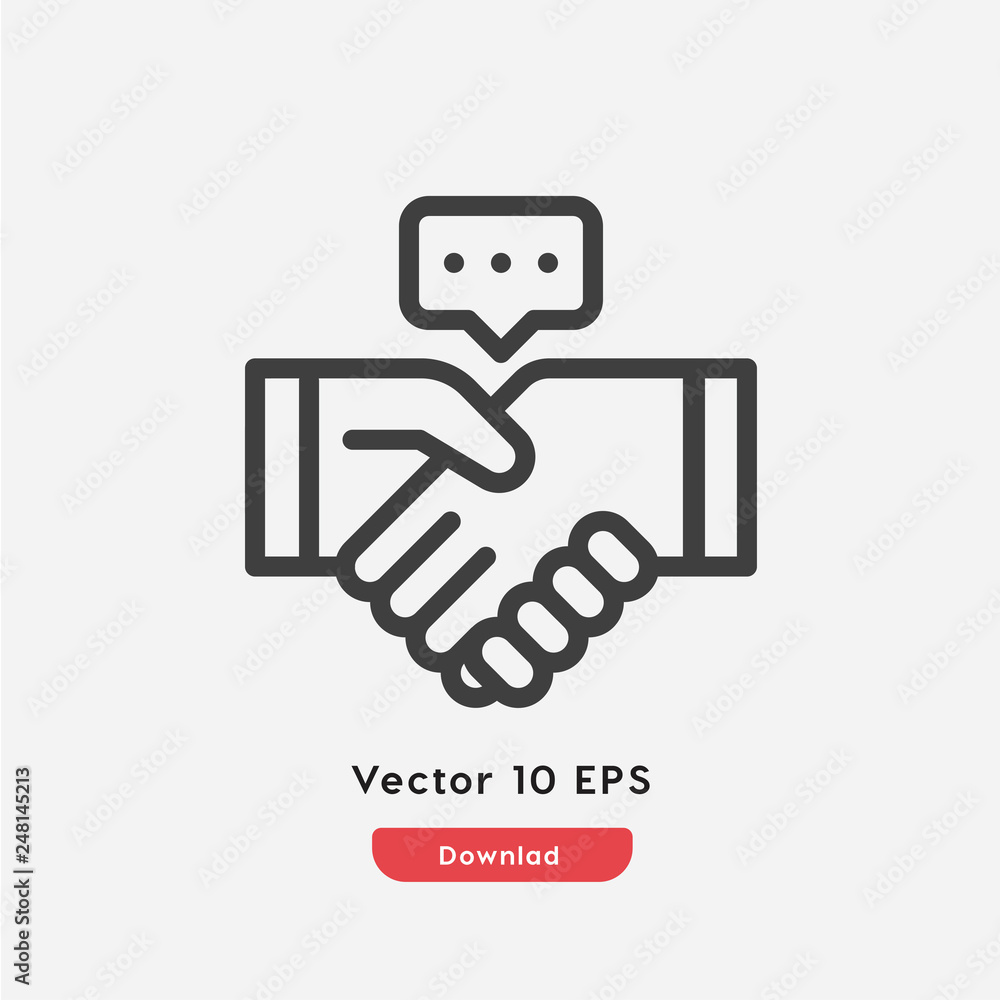 Poster agreement icon. agreement vector symbol. linear style sign for mobile concept and web design. agreem