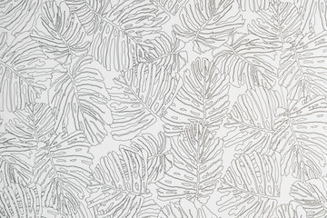 Arrière plan au motif végétal régulier, feuilles de palmier © PicsArt