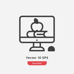 online studying icon vector