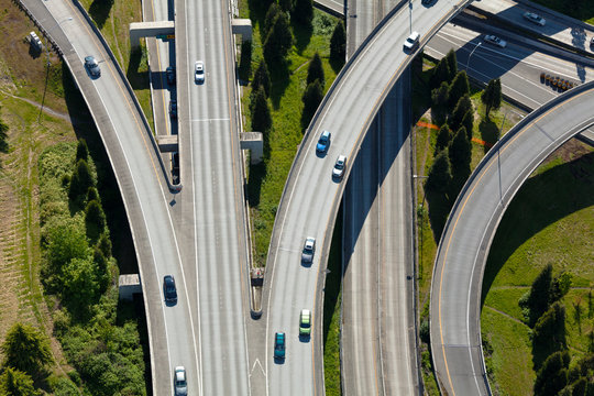 Busy Freeway Interchange