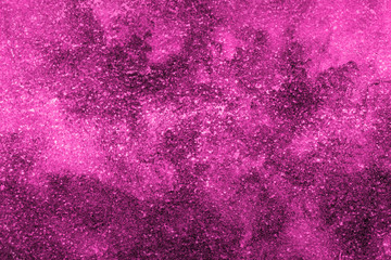 Pink bright watercolor and ink paper textures on white background. Chaotic stylish abstract organic design.