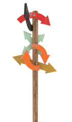 Verrückter Wegweiser