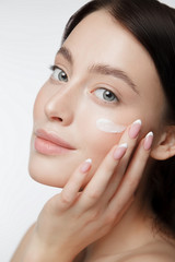 the young girl with pure skin