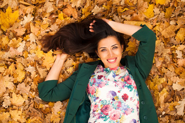 autumn happy woman