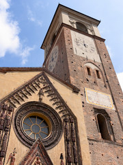 Fototapeta na wymiar Cathedral of Chivasso, Italy