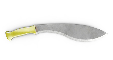 Machete on white background 3d illustration
