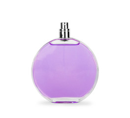 women's perfume in beautiful bottle isolated on white background