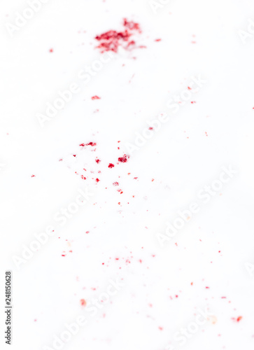 Red Blood On White Snow As A Background Stock Photo And - 