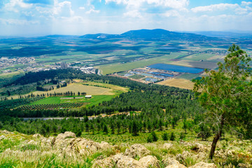 Jezreel Valley landscape, viewed from Mount Precipice