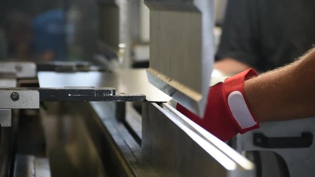 Thin sheet metal bending process.
