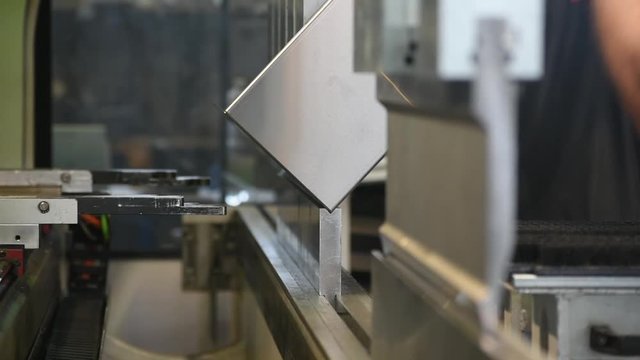 Complex sheet metal bending process.