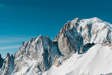 Landscape of Mont Blanc and it's surroundings in the Italian alps